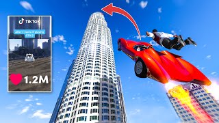 Recreating VIRAL GTA 5 TikTok STUNTS [upl. by Stefanac475]