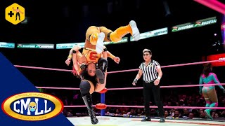 CMLL  Zeuxis Reyna Isis y Persephone derrotan a Tessa Blanchard Princesa Sugehit y Skady [upl. by Janyte]