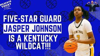 Fivestar guard Jasper Johnson picks the Kentucky Wildcats over Alabama and North Carolina [upl. by Haelam]