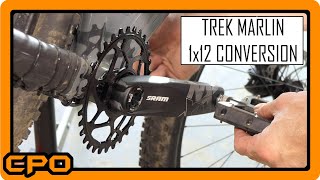 PT 3  Crankset and DUB Bottom Bracket Swap  Trek Marlin SRAM Eagle NX 1x12 Conversion [upl. by Krissy]