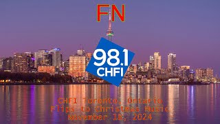 981 CHFI  CHFI Toronto Ontario Flips to Christmas Music 11182024 [upl. by Ecital812]