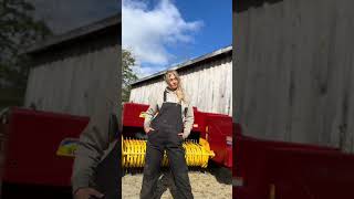 Staying Warm Stylish with Dickies Square Baler Cleanup Prep farmer farmersdaughter farmerswife [upl. by Leggett]