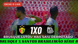 BRUSQUE TENTOU DE TUDO PARA REVERTER MAS O SANTOS SAIU COM 1X0 MAGRO [upl. by Thorlay]