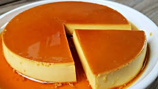 SUB 3 Ingredients❗Homemade Leche Flan  No Oven No Bake No Mixer No Condensed Milk [upl. by Mort]