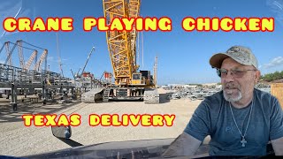 Playing Chicken with a Crane Operator Prime Inc Flatbed Truck Driver [upl. by Dnalevelc]