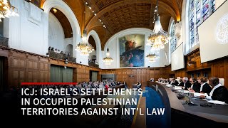 ICJ orders Israel to end its occupation of Palestinian territories [upl. by Jody]