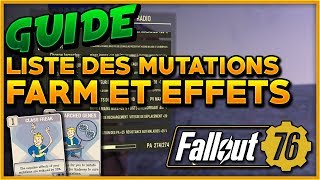 Fallout 76  GUIDE DES MUTATIONS FARM ET EFFETS [upl. by Jaine]