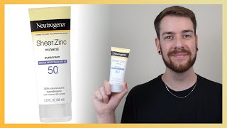 Neutrogena Sheer Zinc Sunscreen SPF 50 Review [upl. by Netsreik]