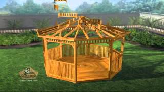 Octagon Precut Gazebo Assembly Animation [upl. by Garlinda]