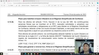 Nuevas Reglas Resolución miscelánea fiscal 2024 Régimen Simplificado de Confianza Personas físicas [upl. by Maletta]