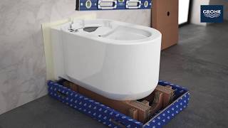 Installatievideo van de Sensia Arena douchetoilet op het GROHE Rapid SLX installatieframe [upl. by Serena]