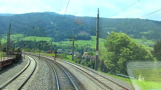 Führerstandsmitfahrt Bruck a d Mur  Villach Hbf  Cab Ride HD  ÖBB 1116 [upl. by Arraik]