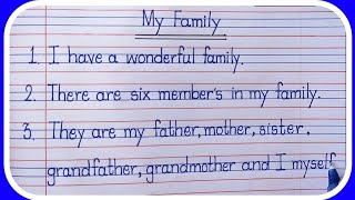 My Family 10 linesMy Family 10 lines in EnglishParagraph on My Family [upl. by Baryram]