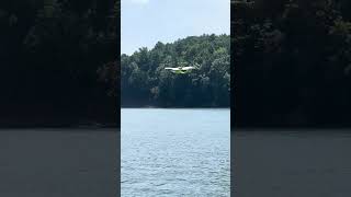 Lake James NC flight take off waterairplane [upl. by Nnylecoj]