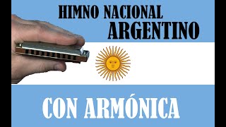 🇦🇷 HIMNO NACIONAL ARGENTINO Cómo tocar en ARMÓNICA fácil para principiantes [upl. by Hildebrandt]