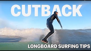 How to Cutback and find the pocket  LONGBOARD SURFING [upl. by Annibo555]