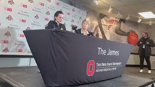 Caitlin Clark and Lisa Bluder speak after Clarks postgame collision Ohio States win over Iowa [upl. by Romelda]