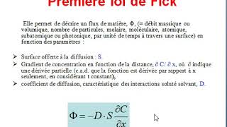 Biophysique cours 1 La diffusion [upl. by Ennasil]