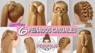 6 Peinados Faciles y Rapidos con Trenzas de Moda para FiestasClasesNiñas [upl. by Divadnhoj]