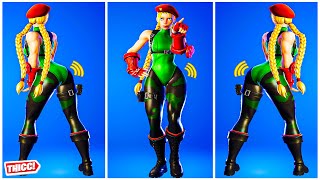 Fortnite Cammy Skin Showcase Thicc 🍑 Gaming Legends Outfit 😘Best Tiktok Emotes And Dances 💗😍🔥 [upl. by Enimaj]