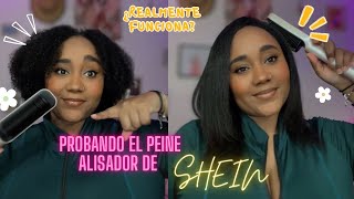 PROBANDO EL PEINE ALISADOR DE SHEIN EN UN CABELLO 4C  ¿REALMENTE FUNCIONA  shein [upl. by Shippee844]