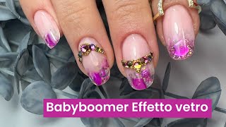 BABYBOOMER EFFETTO VETRO CON LA MANO SINISTRA 😱 DUAL FORM E MADREPERLA REFILL Makolina95 [upl. by Tremayne]