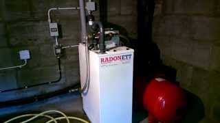 Radonett A1UV Radon Aerator  in operation removes radon gas from fresh water [upl. by Thorn]