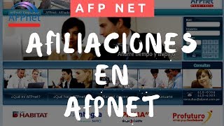 Crear Perfil de Afiliacion en AFPnet [upl. by Ilene]