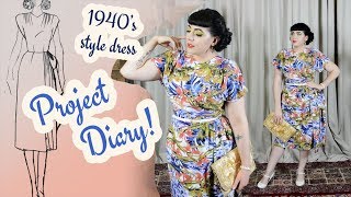 Making a Tropical 1940s Dress  Summer Sewing 2019 [upl. by Belanger]