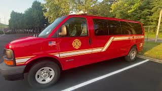 Oyster Bay Fire Department Van 24 at the training site 73024 [upl. by Cheshire]