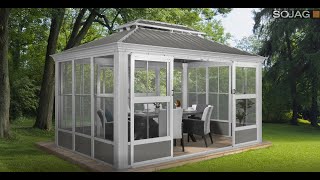 How to Install the Sojag Kuramo Solarium Sunroom English [upl. by Enrika]