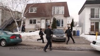 Multiple cops run for backup  Les policiers de Longueuil accourent 2252014 [upl. by Terryn345]