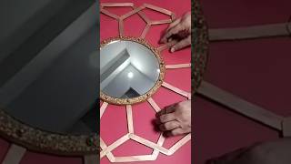 🪞🪞DIY Popsicle Sticks Mirror Home Decor making Tutorial🪞🪞 diy icecreamstickcraftideas mirror [upl. by Anuahsar]