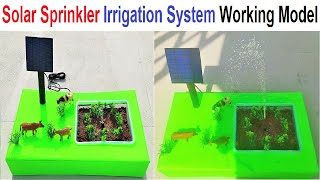 solar powered sprinkler irrigation system working model for science exhibition project  howtofunda [upl. by Loralee]