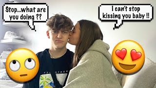 CANT STOP KISSING YOU PRANK ON MY BOYFRIEND [upl. by Nerty]