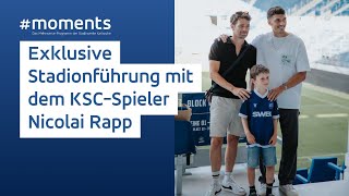 Exklusive Stadionführung mit dem KSCSpieler Nicolai Rapp [upl. by Anaeirb588]