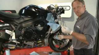 Performance Upgrades GSXR750 Bleeding Brake Lines [upl. by Yager272]