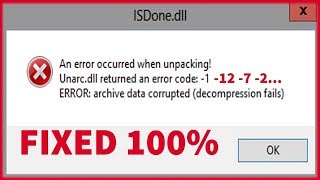 How to Fix ISDonedll Error 100 Solved by NS STUDIO [upl. by Notneiuq]