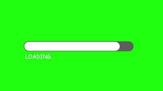 Simple Loading Bar on Green Screen Background  4K  NO COPYRIGHT [upl. by Dnomyar]