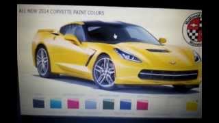 2014 C7 Corvette official color options New colors [upl. by Onig]