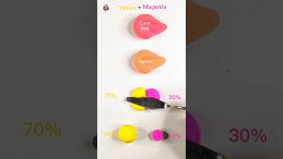 Yellow vs Magenta  Different amounts of clay mixing colormixing claymixing satisfying asmr [upl. by Otrevire]