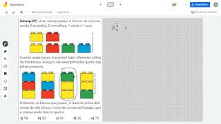 UnespSP Uma criança possui 6 blocos de encaixe sendo 2 amarelos 2 vermelhos 1 verde e 1 azul [upl. by Ecirtnas300]