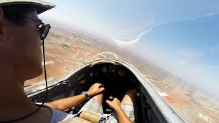 K7 Glider Soaring Flight  Cockpit View  Stalling and Spinning  Winch Launch and Landing [upl. by Anital]