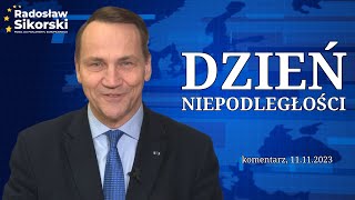 Radosław Sikorski Życzenia z okazji Dnia Niepodległości [upl. by Linnette]