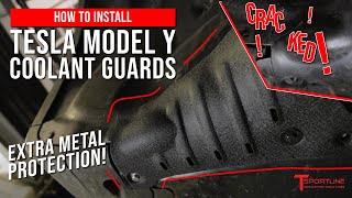 Tesla Model 3  Y Alloy Steel Coolant Line Guards 🛡  Max Undercarriage Hazard Damage Protection 💪🏼 [upl. by Namron]