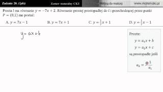 20 Matura z matematyki  zadanie treningowe  proste prostopadłe [upl. by Akinirt]