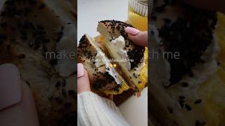 Bagel sandwich asmr breakfastideas satisfying [upl. by Hallutama84]