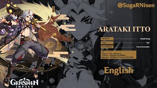 Arataki Itto Voice Lines  English  Genshin Impact [upl. by Ertsevlis]