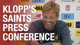 Jurgen Klopps Southampton press conference from Melwood  Lallana Mane Clyne and more [upl. by Grenville224]