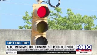 ALDOT improving traffic signals throughout Mobile [upl. by Nylannej]